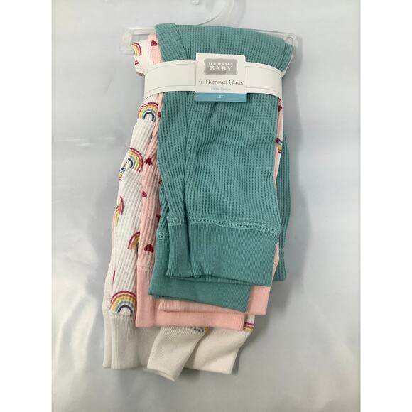 Hudson Baby 2T Creative Rainbows 4 Pack Thermal Tapered Ankle Pants Cotton G11-8 - Picture 2 of 6